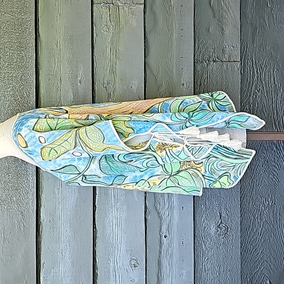 TUINOS Vintage Hand Painted Poncho - Picture 4 of 8